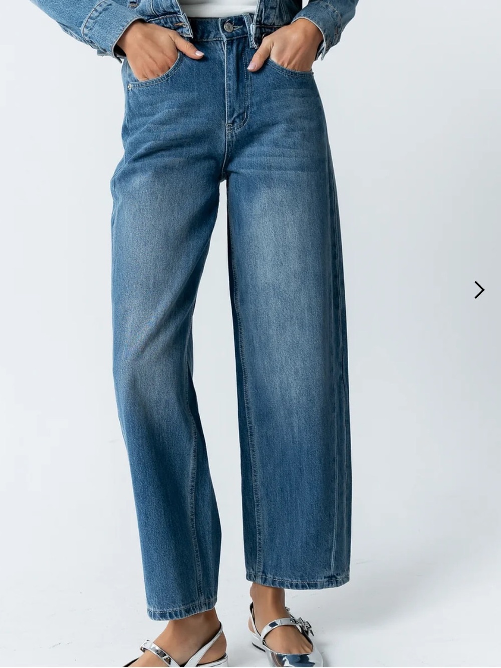 NWOT Böhme Moxie Relaxed Barrel Jeans Medium Wash Size Small